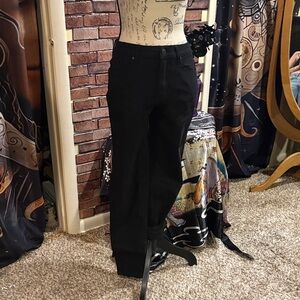 Black Straight-Leg Pants